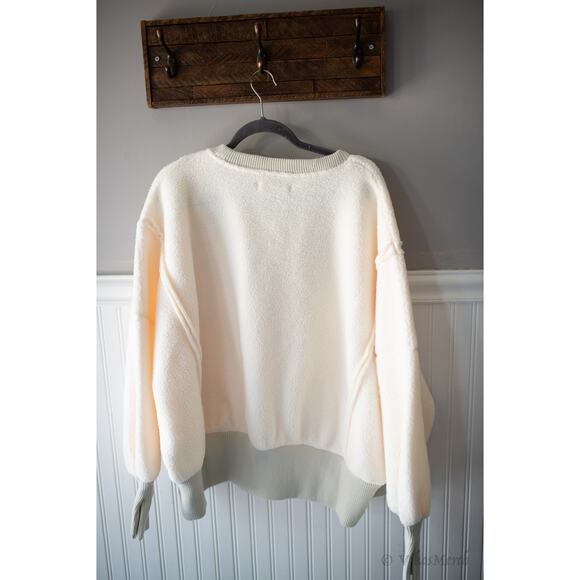 Free People We The Free Cozy Camden Sweatshirt Cream Medium NEW - Picture 4 of 4